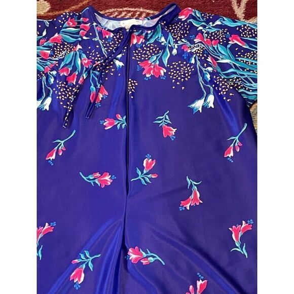 Vintage Lady Ronte’ Large Polyester robe nightgown Housecoat Dressing Gown Zip - Picture 3 of 5